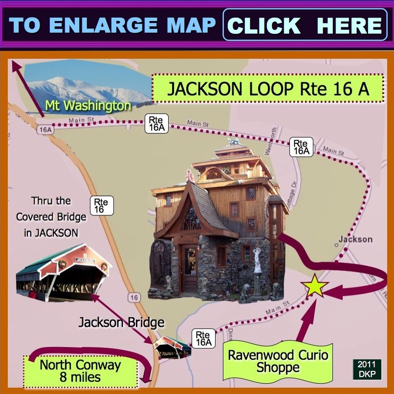 MAP OF JACKSON NEW HAMPSHIRE RAVENWOOD CURIO SHOPPE
